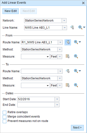 Route ID options Route ID options